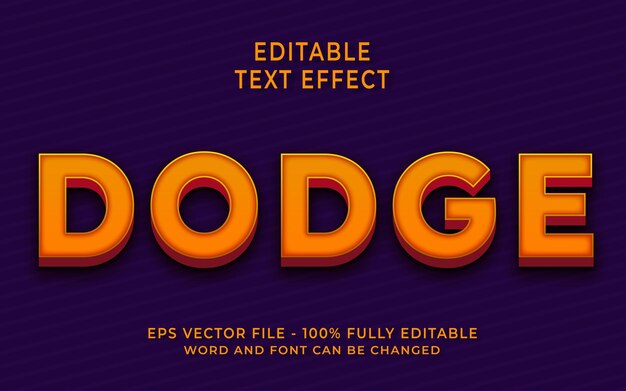 Dodge text effect
