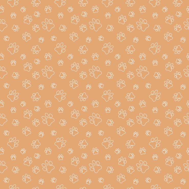 Dog and Cat paw seamless pattern vector doodle abstract animal footprint background