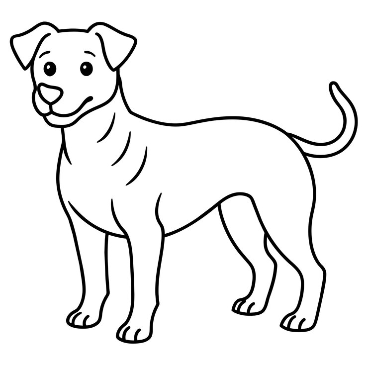 Dog Coloring Book Vector Art illustration 87