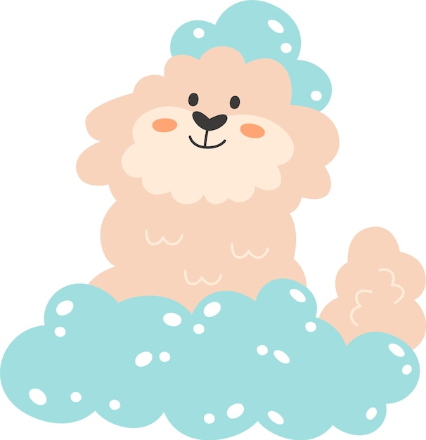 Dog Taking Bath