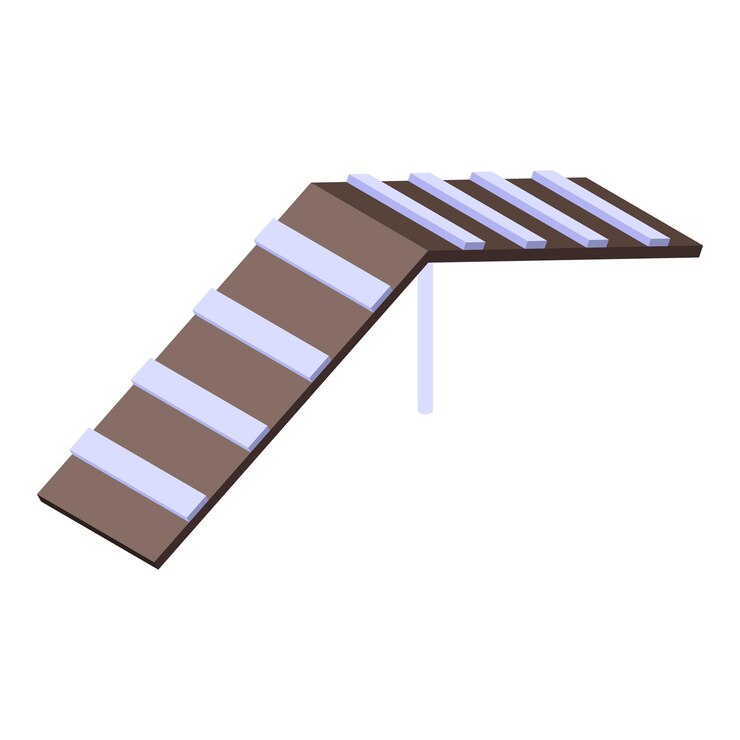 Vector dog training stairs bar icon isometric of dog training stairs bar vector icon for web design isolated on white background