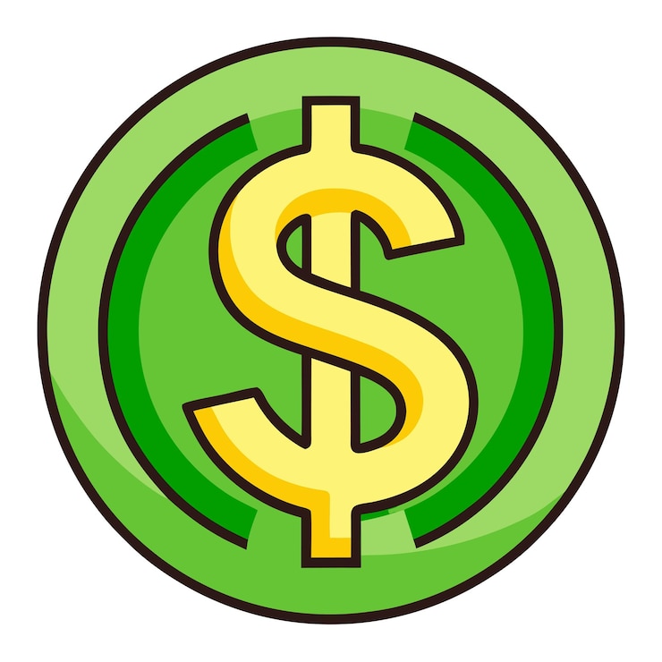 Vector dollar sign clipart vector art and illustration