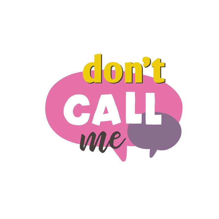 Vector don't call me. y2k. vector illustration 1990s, 1980s, 2000s style. vector quote. comic element