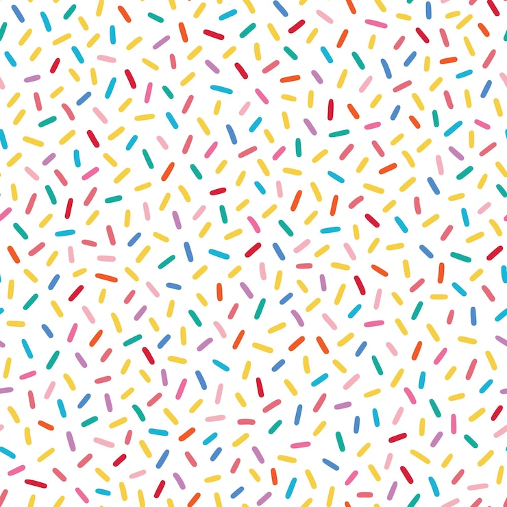 Vector donut sweet confetti background sweet cake donut confetti texture seamless pattern colorful candy
