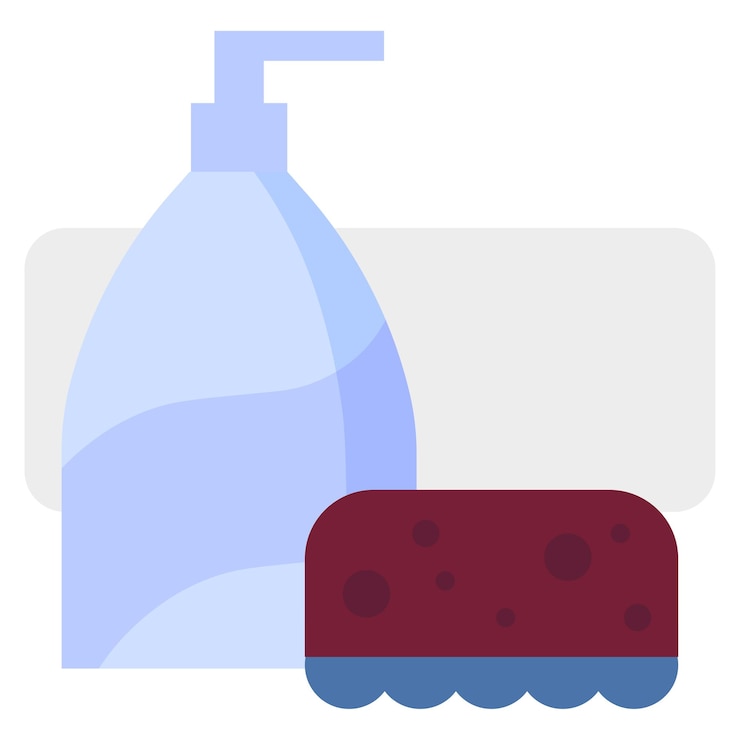 Vector doodle soap sponge drawing. vector illustration. stock image. eps 10.