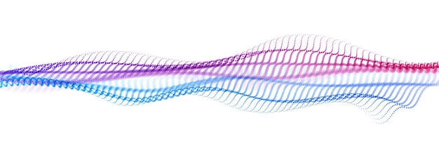 Dotted particles wave flow vector abstract technology and science background, big data flow, mixed colors, beautiful 3D airy light abstraction design dots array motion.
