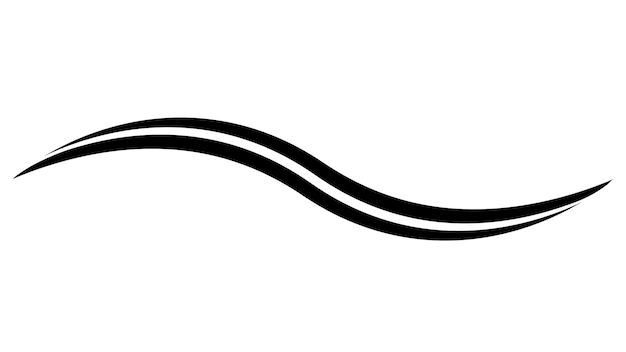 double curve wave vector simple water swoosh wavy strip long