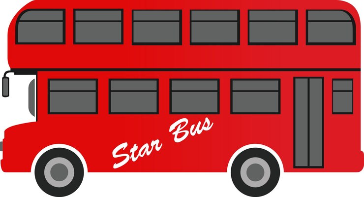 Double Decker Bus icon vector London silhouette bus color