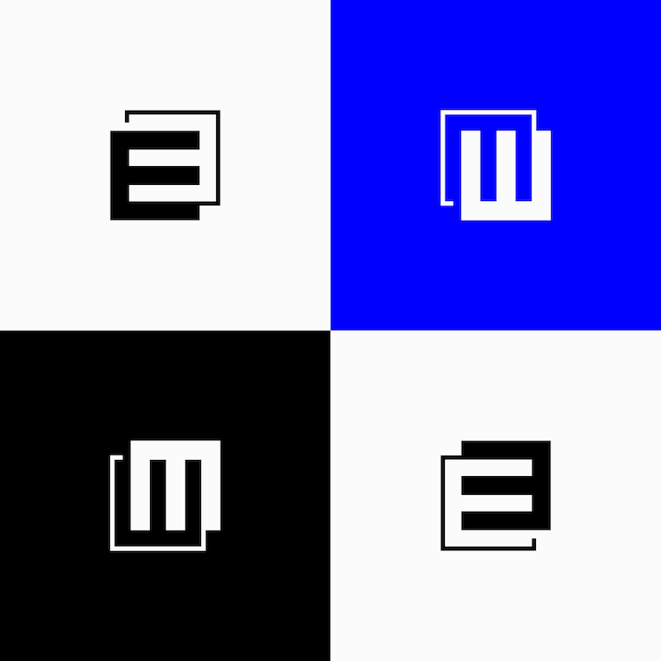 Vector double e initial logo