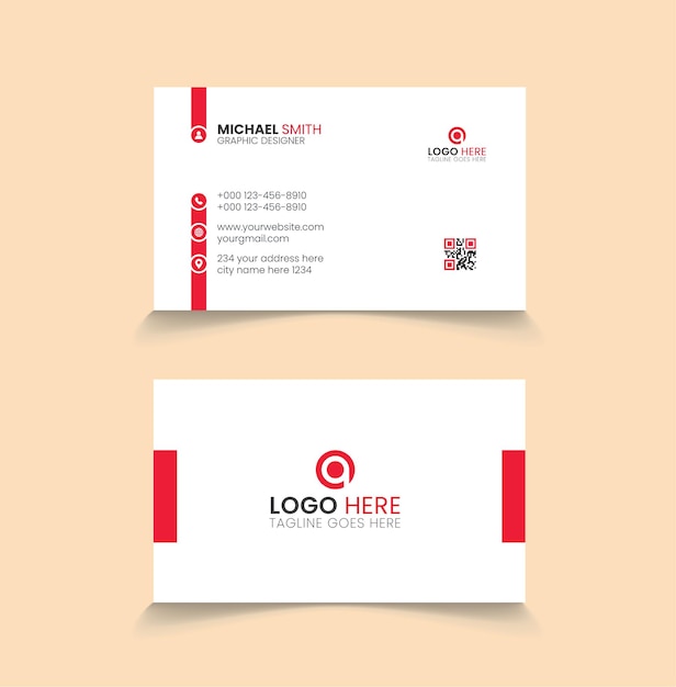 Double sided corporate business card design template