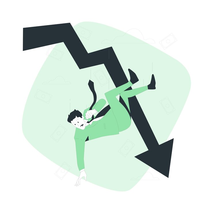 Vector downfall flat illustrations vector