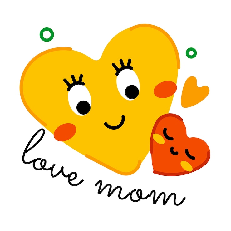 Vector download flat sticker of heart emojis