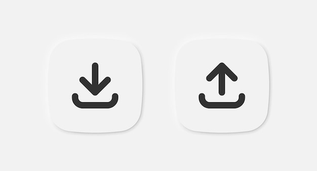 download icon upload sign arrow up and down symbols file load symbol vector isolated sign