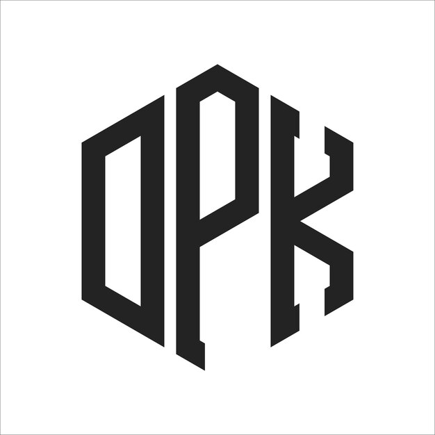 DPK Logo Design Initial Letter DPK Monogram Logo using Hexagon shape