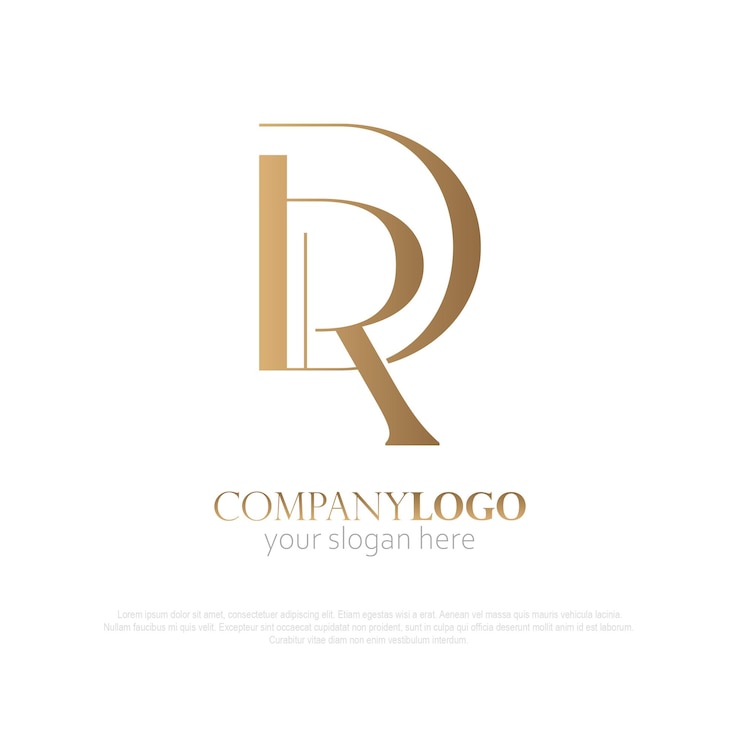 Vector dr moonogram logo elegant