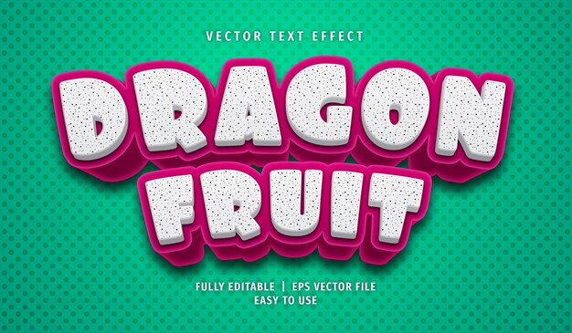 Dragon Fruit Text effect, Editable Text Style