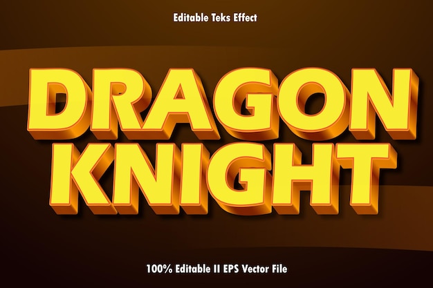 dragon knight editable text effect 3d emboss gradient style