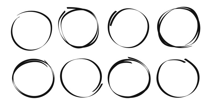 Drawn circles doodle