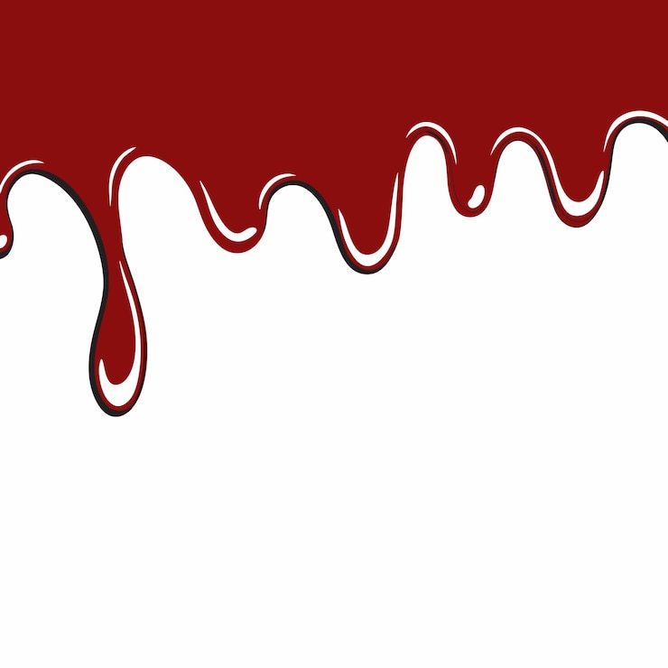 Vector dripping seamless blood on a isolated white background 9