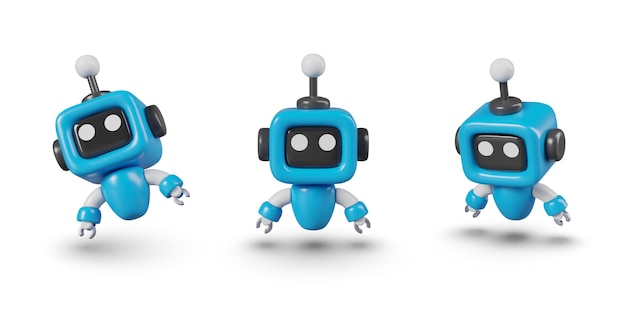 Droid mini biru dalam posisi vertikal dan miring Set templat