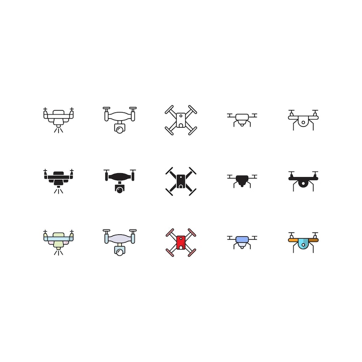 Drone icon vector design templates