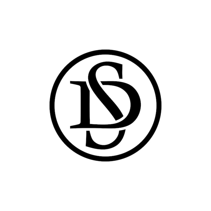 Vector ds initials logo design initial letter logo creative luxury logo template
