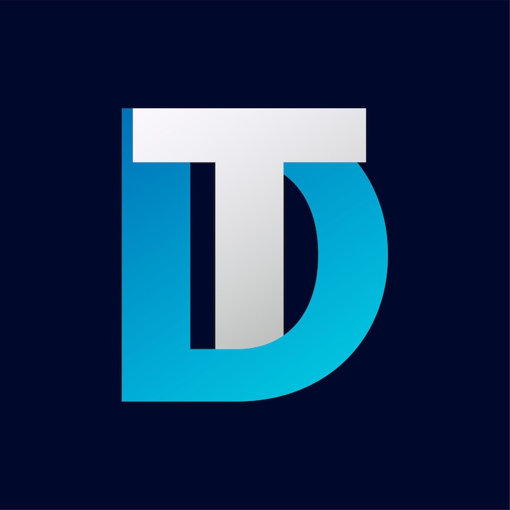 Vector dt letter logo design vector template