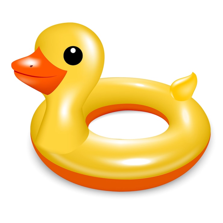 Vector duckling rubber ring