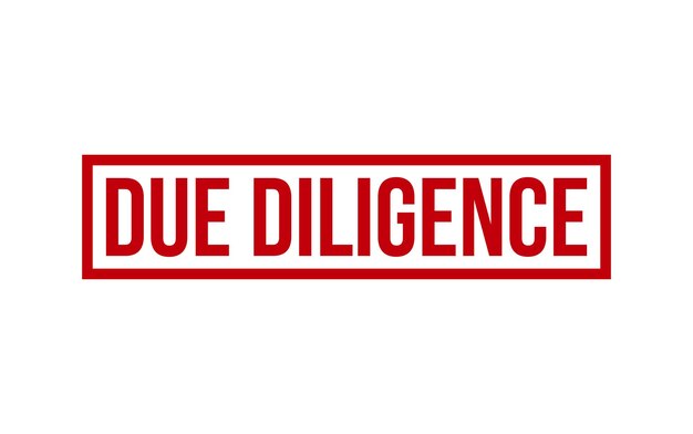 due diligence rubber stamp seal vector