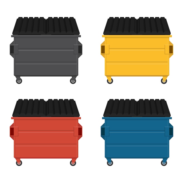 dumpster illustration isolated on white background