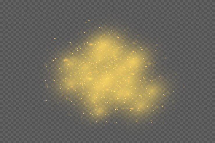 Dust white White sparks and golden stars shine with special light