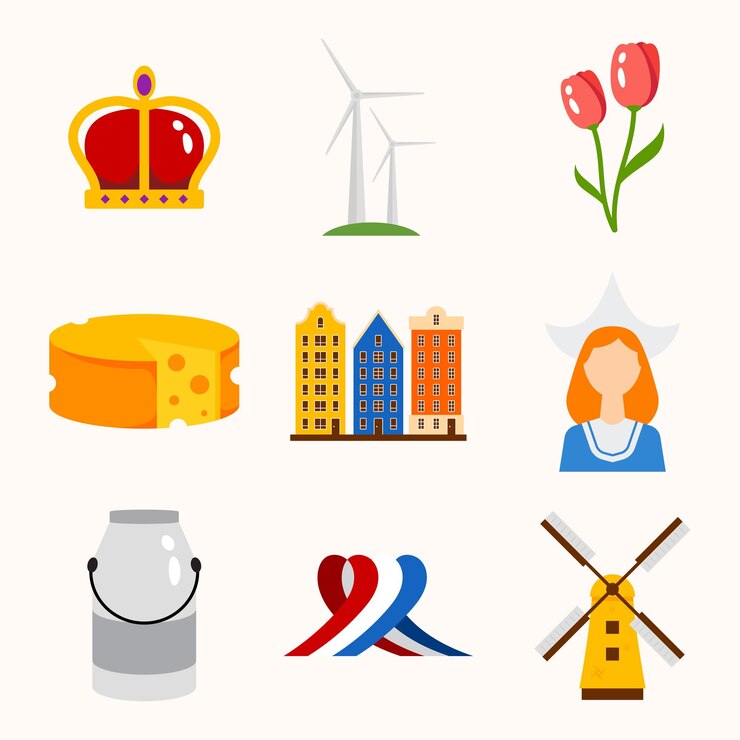 Vector dutch heritage month element design