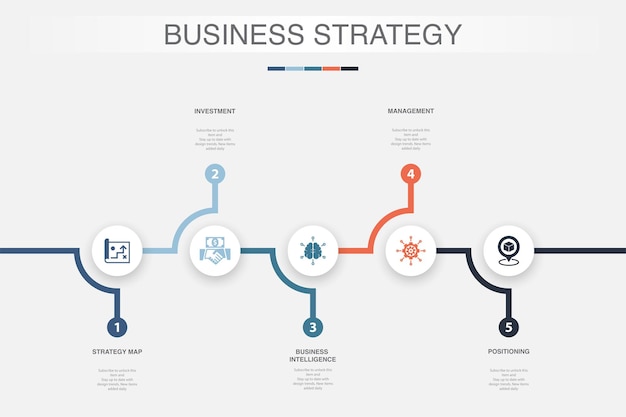 Duty control trust ethics competence icons Infographic design template Creative concept with 5 steps