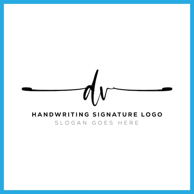 DV handwriting signature logo design DV letter real estate beauty photography letter logo
