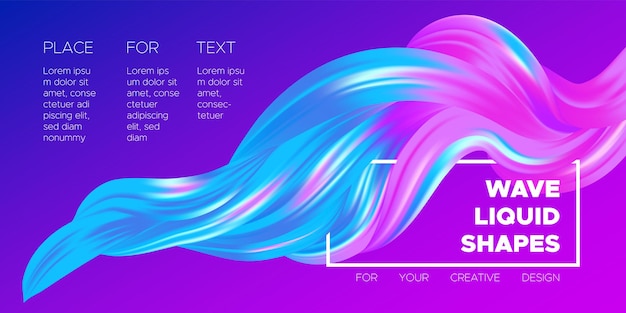 Dynamic background with abstract 3d wave shapes