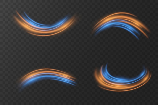 dynamic brilliant speed lines neon lines with the effect of speed and road