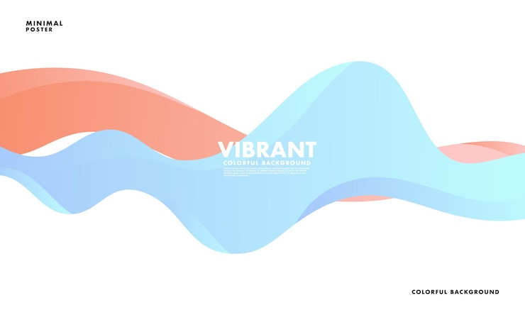 Dynamic colorful vibrant wave colorful background