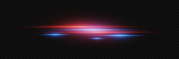 Dynamic light speed neon lines Red and blue light rays