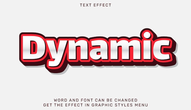 dynamic text effect template in 3d design