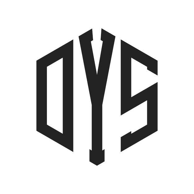 dys logo design initial letter dys monogram logo using hexagon shape