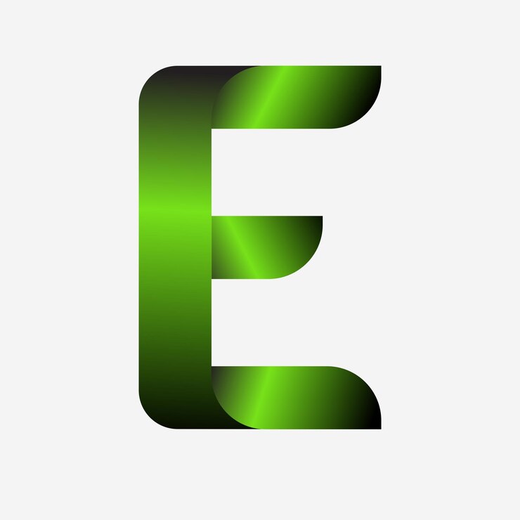 Vector e letter logo design