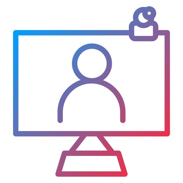 e meeting icon vector image can be used for remote working