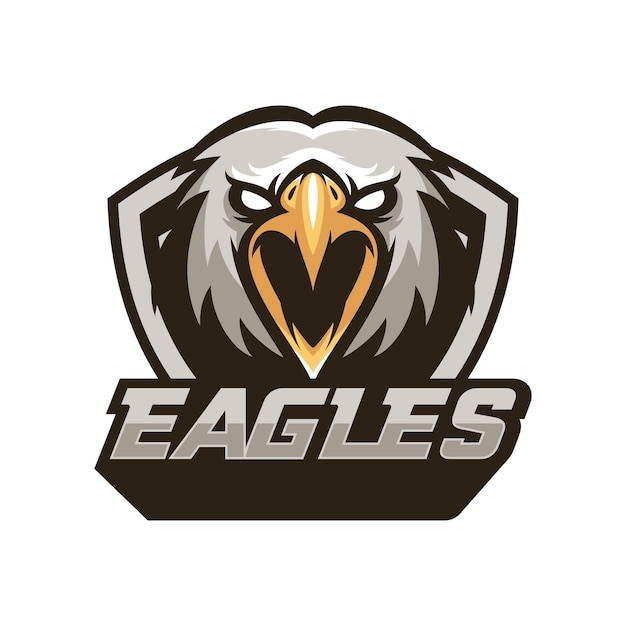 eagle bird animal sport mascot head logo vector