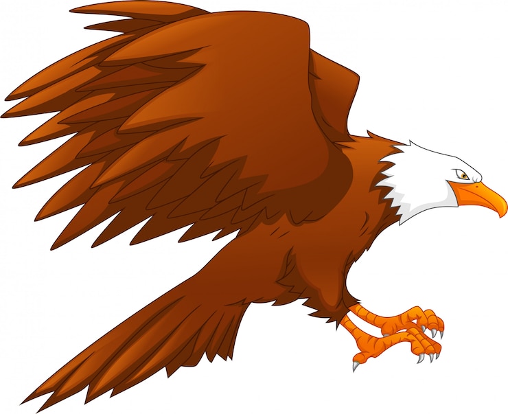 Vector eagle cartoon