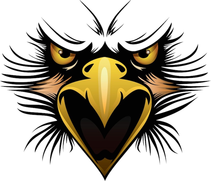 Vector eagle head vector illustration can be used for mascot logo apparel and more