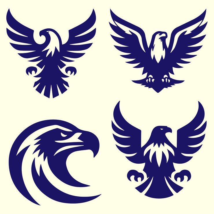 Eagle logo or icon set vector