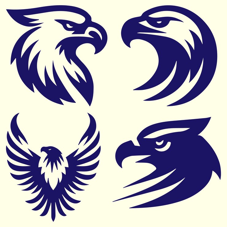 Eagle logo or icon set vector