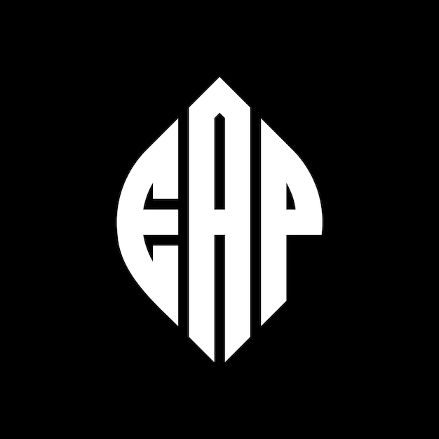 eap circle letter logo design with circle and ellipse shape eap ellipse letters with typographic style the three initials form a circle logo eap circle emblem abstract monogram letter mark vector