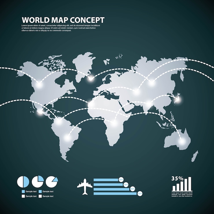 Vector earth and lights icon