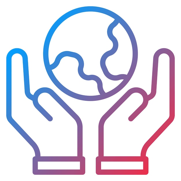 earth in hands icon vector image can be used for world environment day